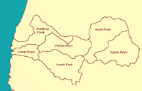 Noyo River sub-basin map